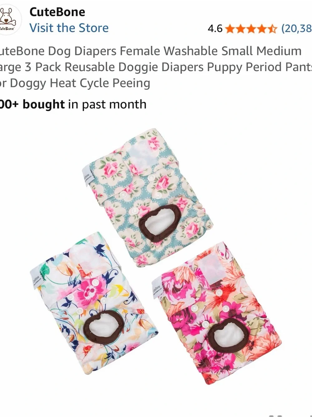 NWT CuteBone Washable Doggie Diapers